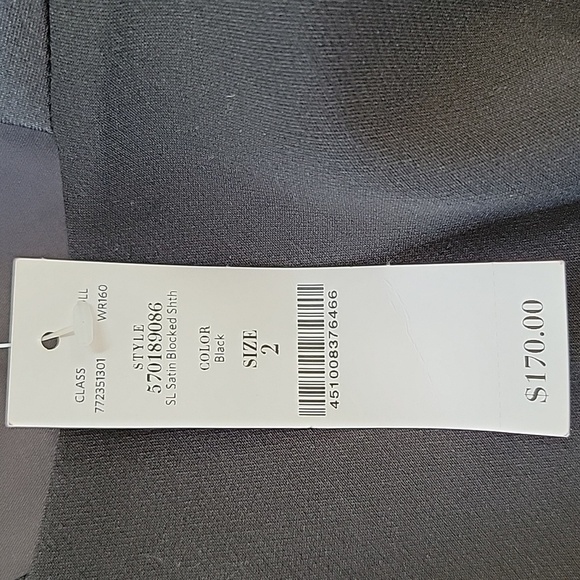 WHBM Black on Black Satin Block Sleeveless Sheath Dress Size 2 NWT - Picture 7 of 13